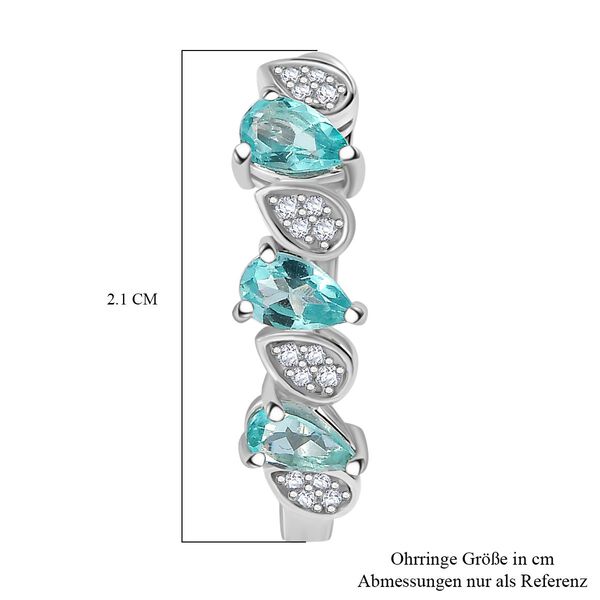 AA Lagunen Apatit und Zirkon Ohrringe - 1,61 ct. image number 6