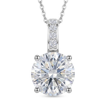 D'Joy Moissanit Schmuckset ca. 50 cm 925 Silber Rhodiniert ca. 4,97 ct.