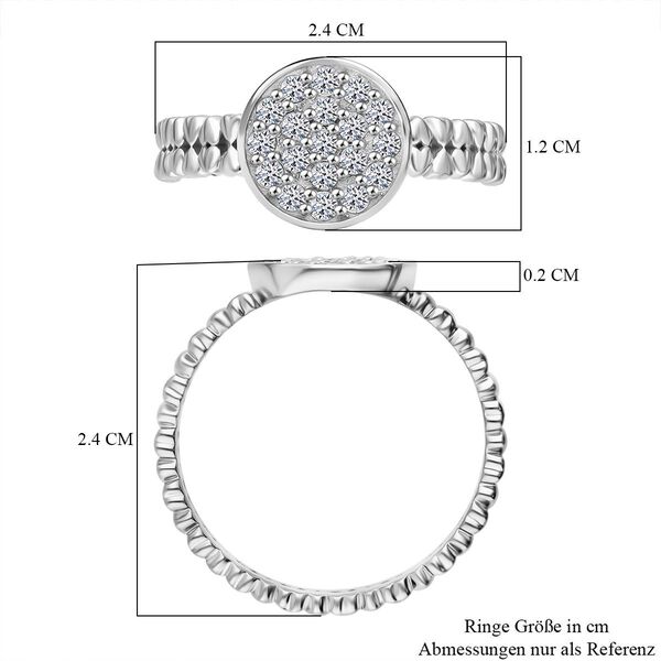 LUXURIANT SI Labor Diamant Ring, 925 Silber rhodiniert - 0,49 ct. image number 5