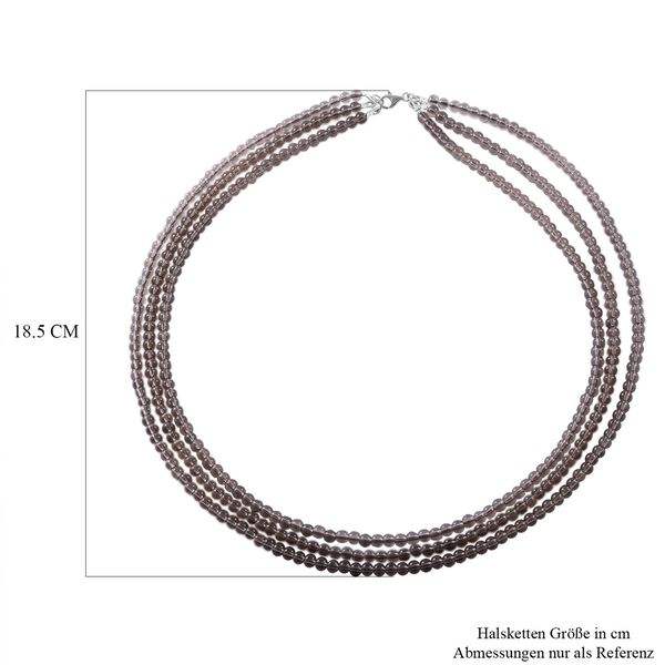 Mehrlagige Rauchquarz-Halskette image number 4