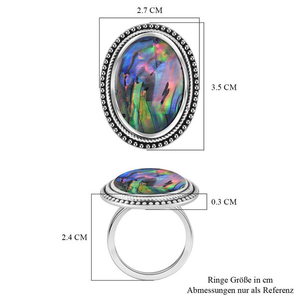 Abalone Muschel Ring 316L Edelstahl (Gr&ouml;&szlig;e 16.00) image number 4