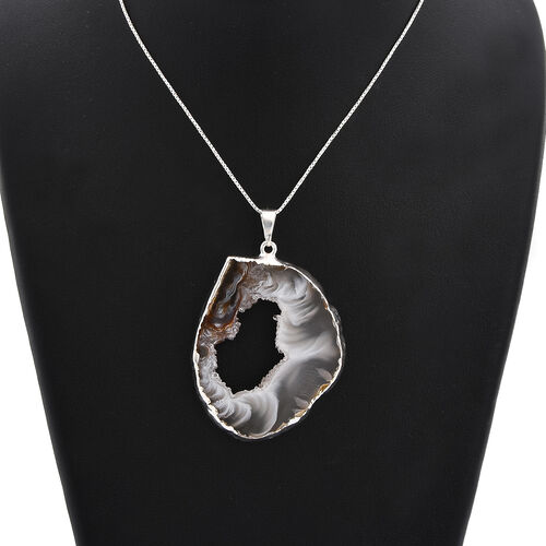 Achat Anhänger, silberfarben ca. 20.00 ct image number 1
