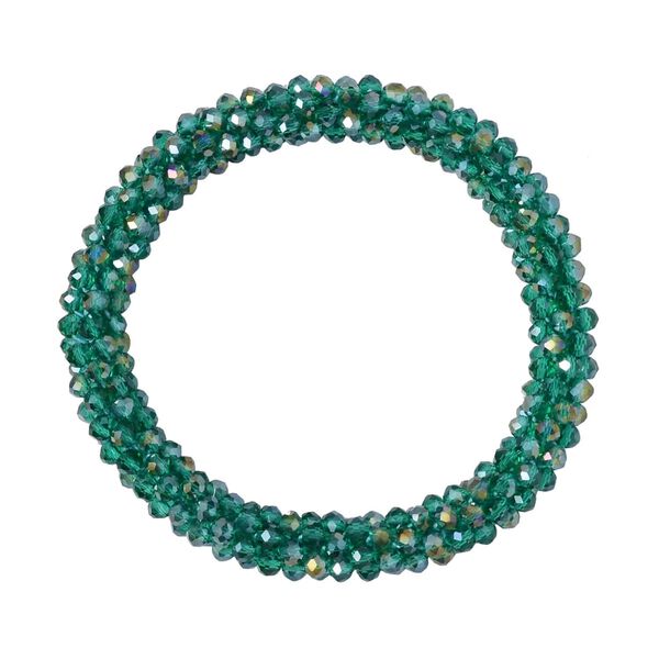 Dunkelgrünes Glasperlen-Schmuckset image number 6