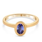 Tansanit Solitär Ring 925 Silber vergoldet  ca. 0,45 ct image number 0