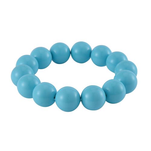 Blauer Muschelkernperle Armband Flexibel image number 0
