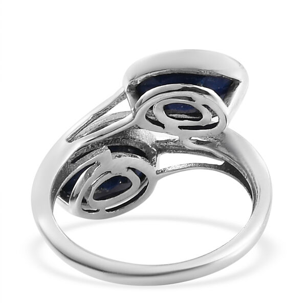 Lapislazuli Bypass Ring 925 Sliber Platin-&Uuml;berzug image number 6