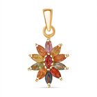 D'Joy Mehrfarbig Saphir, Rosa Saphir Anhänger 925 Silber vergoldet ca. 1,13 ct.