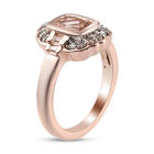 Morganit und Zirkon-Ring, 925 Silber Roségold Vermeil  ca. 1,25 ct image number 4