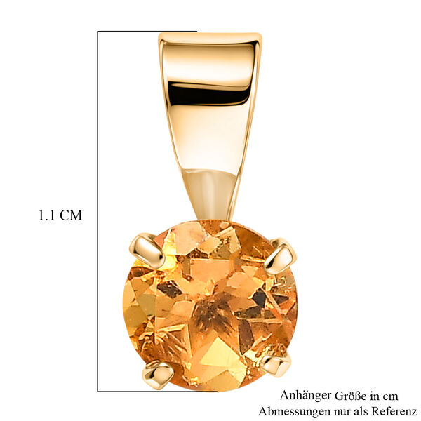 Citrin Anh&auml;nger 925 Silber Gelbes Gold ca. 0.50 ct image number 5