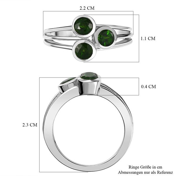 Natürlicher Chromdiopsid Ring, ca. 0,90 ct. image number 7