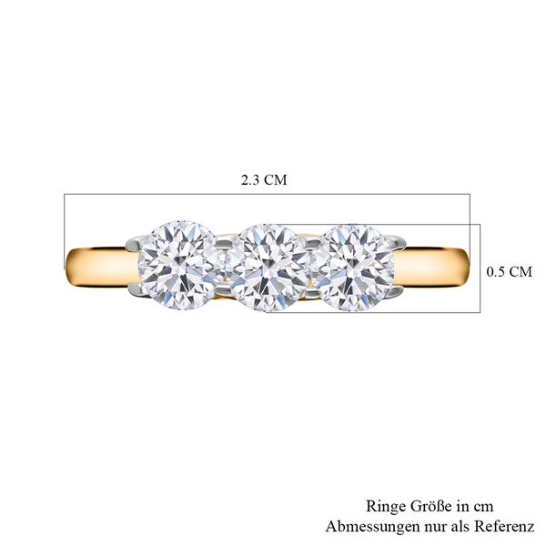 LUXURIANT IGI zertifizierter SI GH Labor Diamant Ring - 1 ct. image number 6