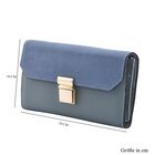 100% Echtleder Clutch mit RFID Schutz, Blau image number 6