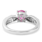 Premium Ilakaka Rosa Saphir und Zirkon Ring, 925 Silber platiniert, 1,49 ct. image number 5