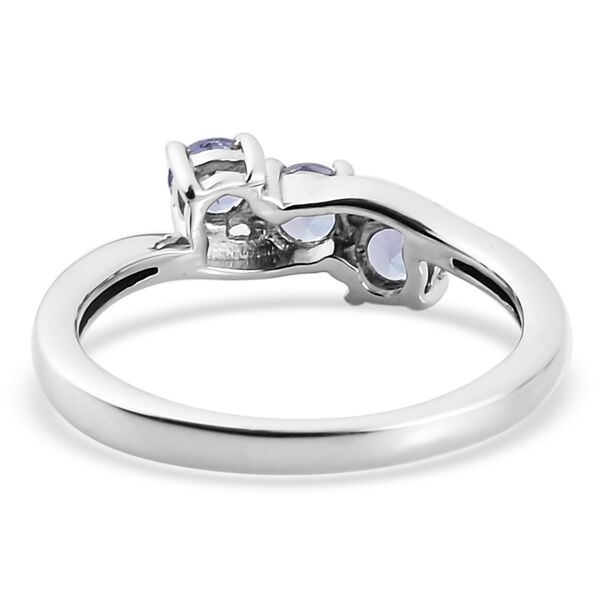 Tansanit 3 Stein Ring 925 Silber platiniert  ca. 0,53 ct image number 6