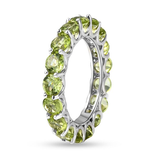 Peridot Ring 925 Silber platiniert  ca. 5,34 ct image number 5