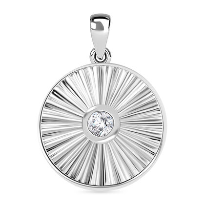 Zirkonia Anh&auml;nger 925 Silber rhodiniert 0.45 ct