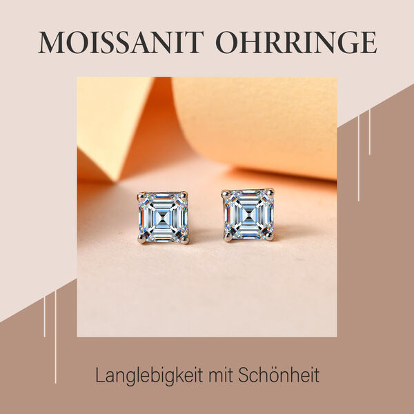 Funkelnde K&ouml;nigin- Nugget Moissanit Ohrringe- 1,31 ct. image number 6