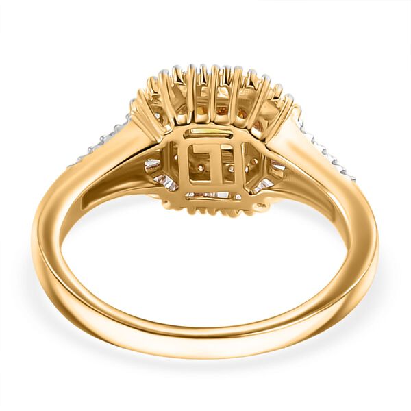 AAA Orange Saphir, Weißer Diamant Ring 585 Gold (Größe 19.00) ca. 1,34 ct image number 4