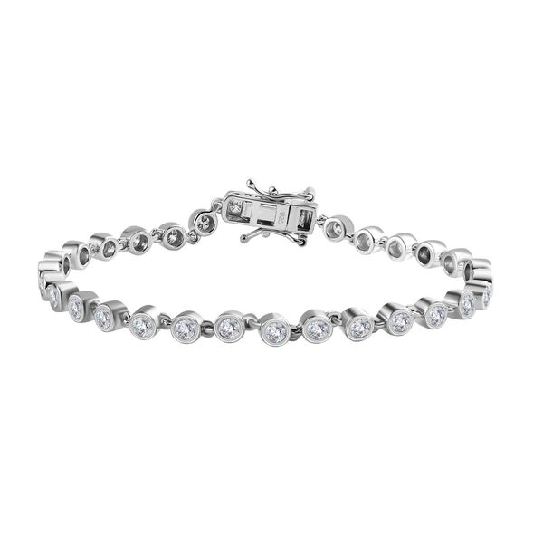 Moissanit Armband ca. 19 cm 925 Silber rhodiniert ca. 3,05 ct. image number 0