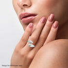 Royal Bali Kollektion - Polki Diamant Bypass-Ring, 925 Silber  ca. 0,36 ct image number 2