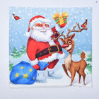 Weihnachts-Kissen mit Füllung und LED Licht, Größe 45x45 cm, Weihnachtsmann und Rentier image number 3