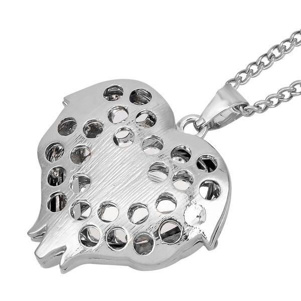 2er Set Glas, Kristall Anhänger mit Kette und Ohrringe, Blau image number 4