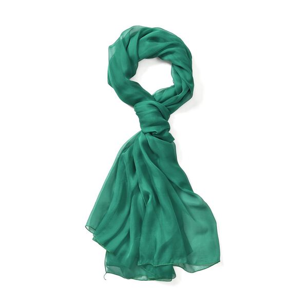 LA MAREY Seiden Chiffon Schal, grün image number 0