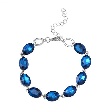 Blauer Kristall Armband ca. 19 cm  ca.