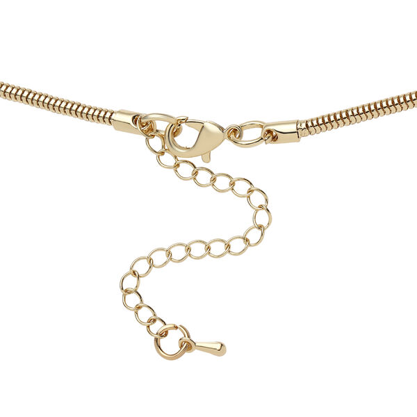 Wei&szlig;e Kristall-Halskette, 50+5 cm image number 5