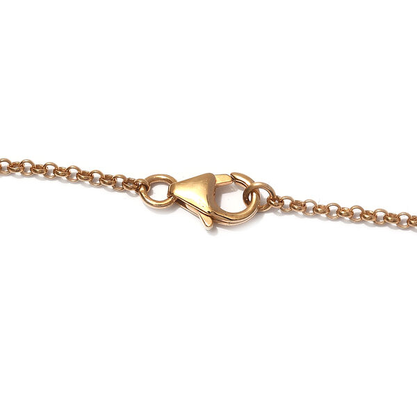 Grauer Mondstein Halskette 45 cm 925 Silber vergoldet ca. 20,07 ct image number 4