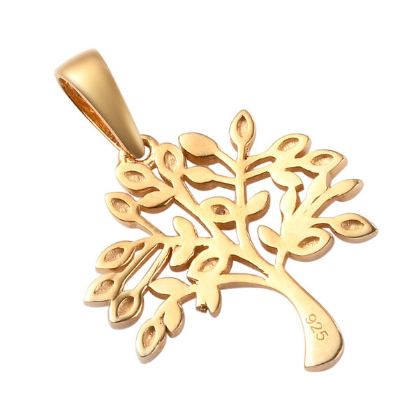 Diamant Baum-des-Lebens-Anhänger in Silber image number 6