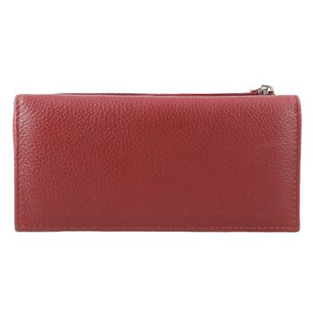 Moderne Geldb&ouml;rse aus 100% echtem Leder mit RFID Schutz, 18x9cm, Rot