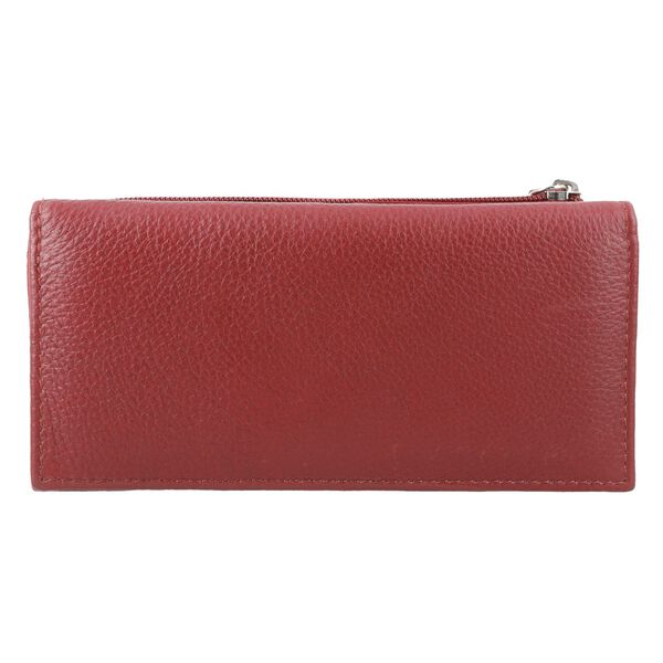 Moderne Geldb&ouml;rse aus 100% echtem Leder mit RFID Schutz, 18x9cm, Rot