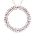 LUXURIANT DIAMOND - Lab Grown Diamant VS-EF SGL zertifiziert Anhänger mit Kette ca. 50 cm 925 Silber 750 Roségold Vermeil ca. 1.00 ct