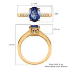 AAA Tansanit und Diamant Ring in 585 Gold -1,94 ct. image number 6