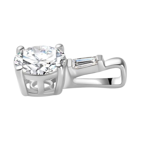 Moissanit Anh&auml;nger, 925 Silber rhodiniert - 1,84 ct. image number 4