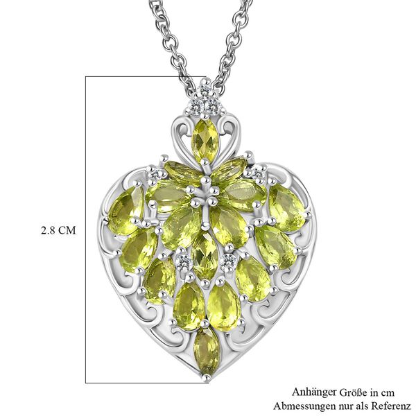 Peridot Schmuckset ca. 50 cm Edelstahl ca. 3,75 ct. image number 7
