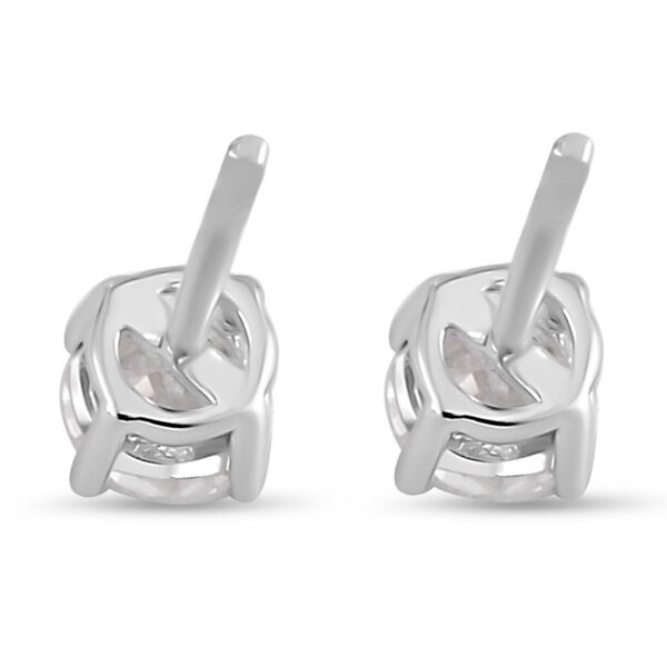 Moissanit Ohrringe 925 Silber platiniert ca. 0,88 ct. image number 6