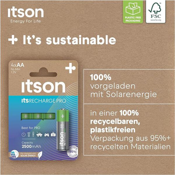 ITSON Rech AAx4 2500mAh-5410853067672 image number 2