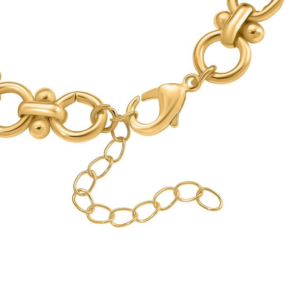 Simulierter Gelber Bernstein Armband ca. 19 cm mit 5 cm extender, goldfarben image number 5