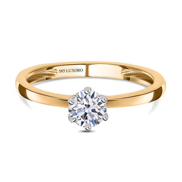 LUXORO IGI zertifizierter VS-GH Labor Diamant Ring in 585 Gelbgold - 0,50 ct.