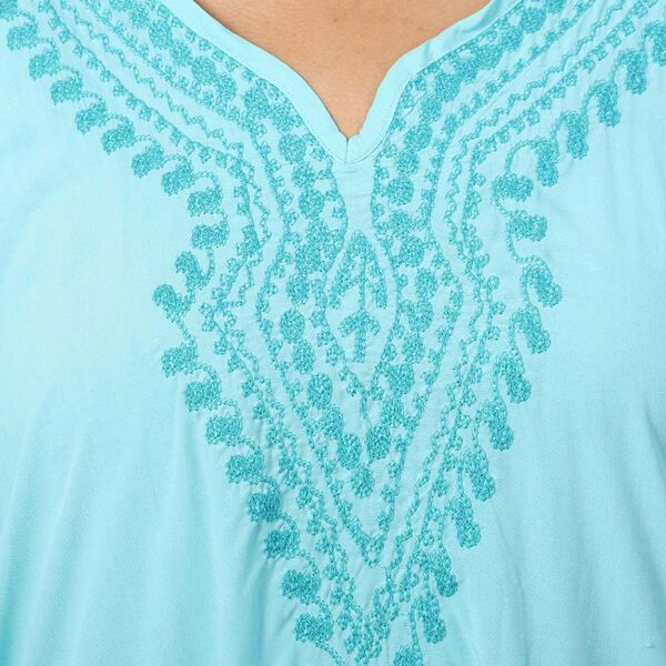 T-Shirt mit Stickerei, Einheitsgröße, Hellblau image number 4