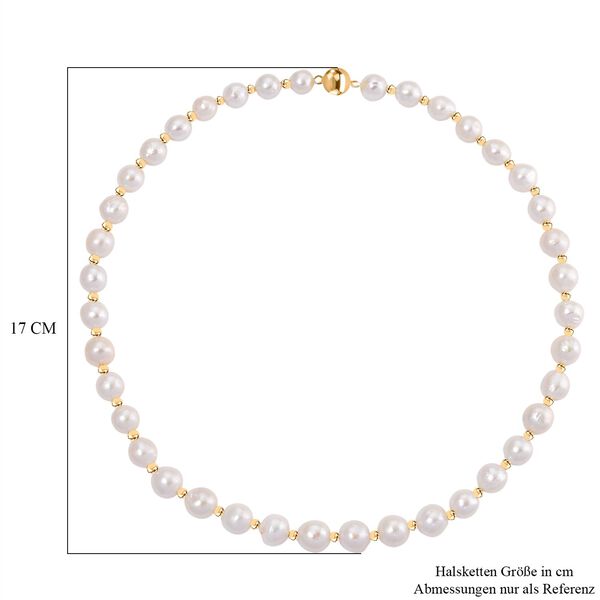 D'Joy wei&szlig;e Edison Perle 50cm Halskette image number 6