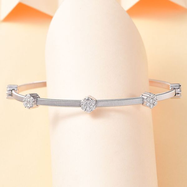 Moissanit Armreif, 19 cm - 1,20 ct. image number 2