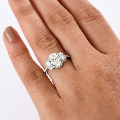 Lab Grown Diamant VS Ring 950 Platin (Größe 17.00) ca. 2,50 ct image number 3