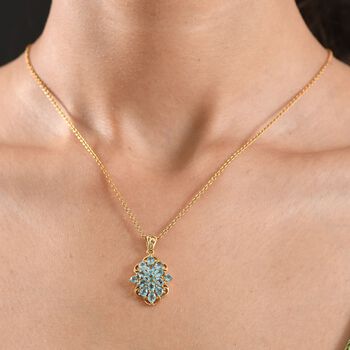 D'Joy Betroka blauer Apatit Anh&auml;nger - 2,57 ct.