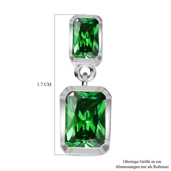 LUSTRO STELLA - Grüne Zirkonia-Ohrringe image number 6