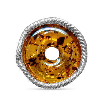 Nat&uuml;rlicher Baltischer Bernstein Ring, flexbel, 925 Silber