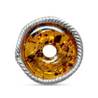 Natürlicher Baltischer Bernstein Ring, flexbel, 925 Silber