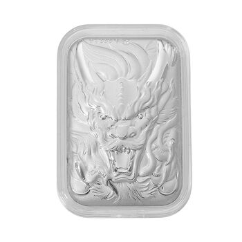 999er Platin-Folie mit Drachen-Motiv, 300mg, 4,6x3,3cm